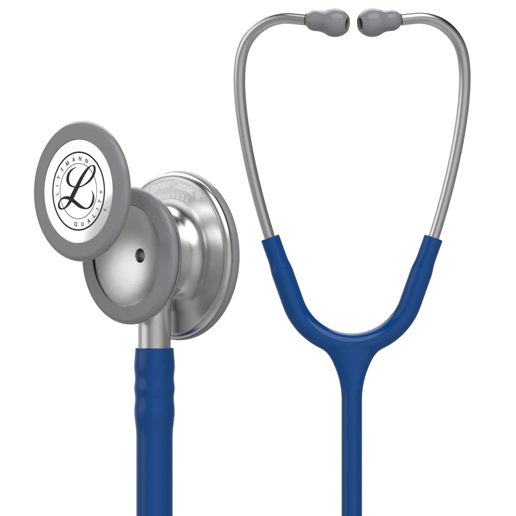 Littmann Classic III Monitoring Stethoscope - Navy Blue Tube & Standard Finish - 5622