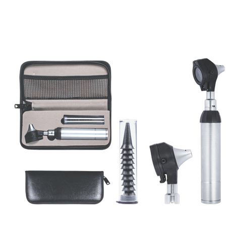 Full-featured 2.5V Pro Physician Fiber Optic Otoscope Diagnostic Set