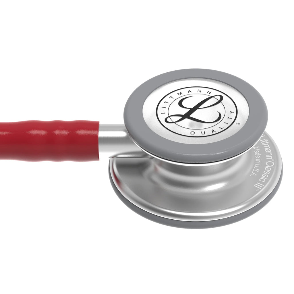 Littmann Classic III Monitoring Stethoscope - Burgundy Tube & Standard Finish - 5627