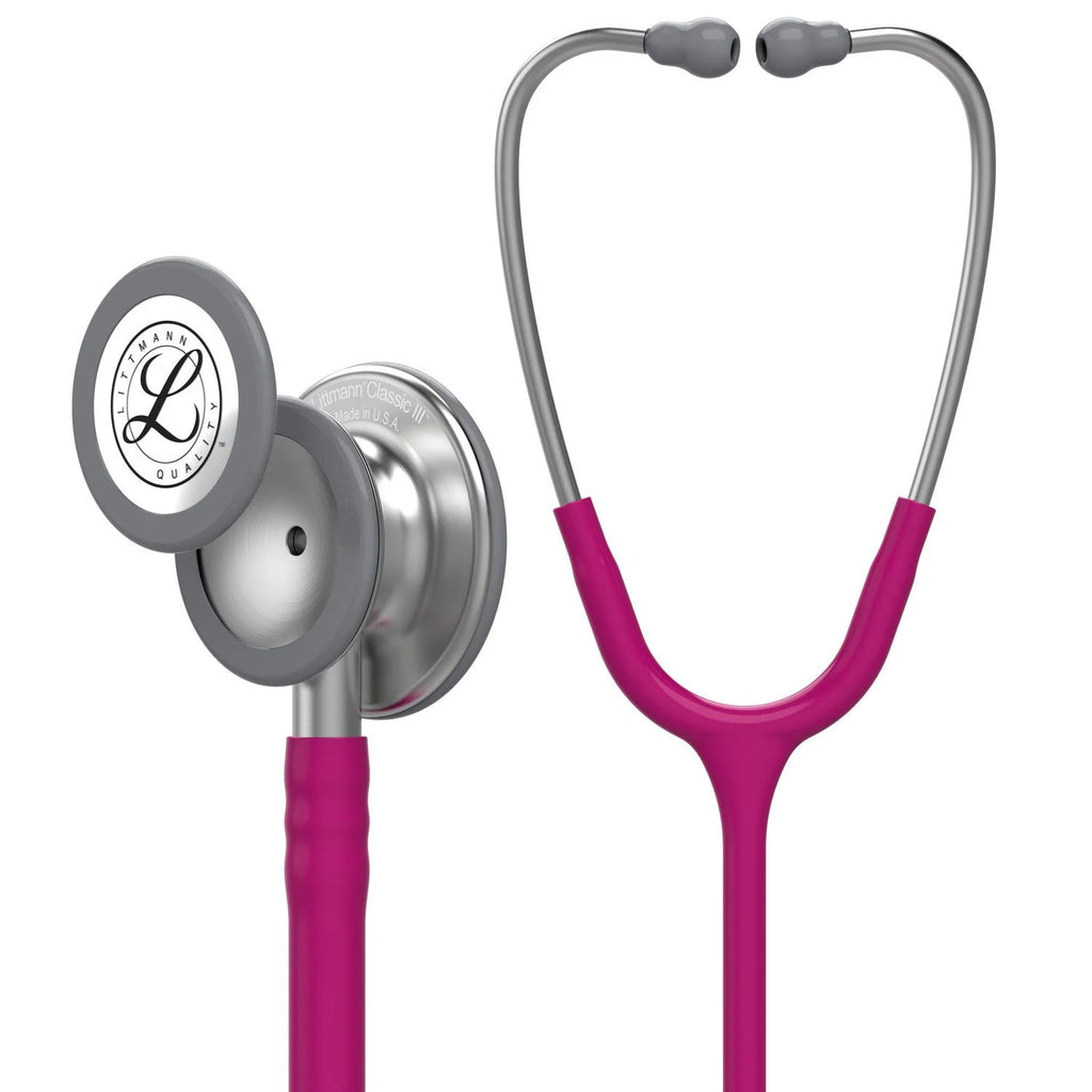 Littmann Classic III Monitoring Stethoscope - Raspberry Tube & Standard Finish - 5648