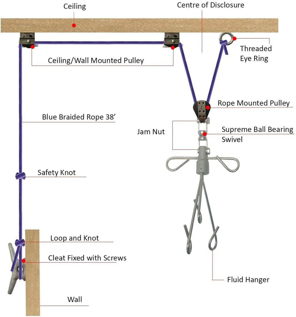 Stainless Steel IV Drip Hanger with Suspension Rope