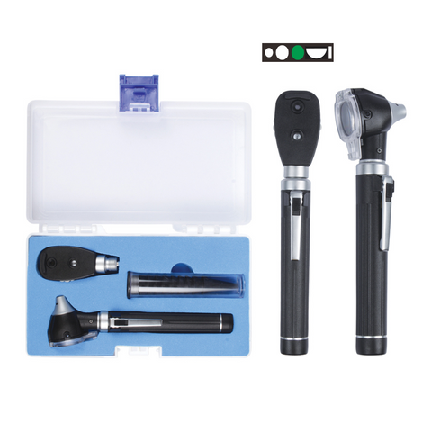 Fiber Optic Mini Otoscope and Ophthalmoscope Diagnostic Set - Physician First Choice