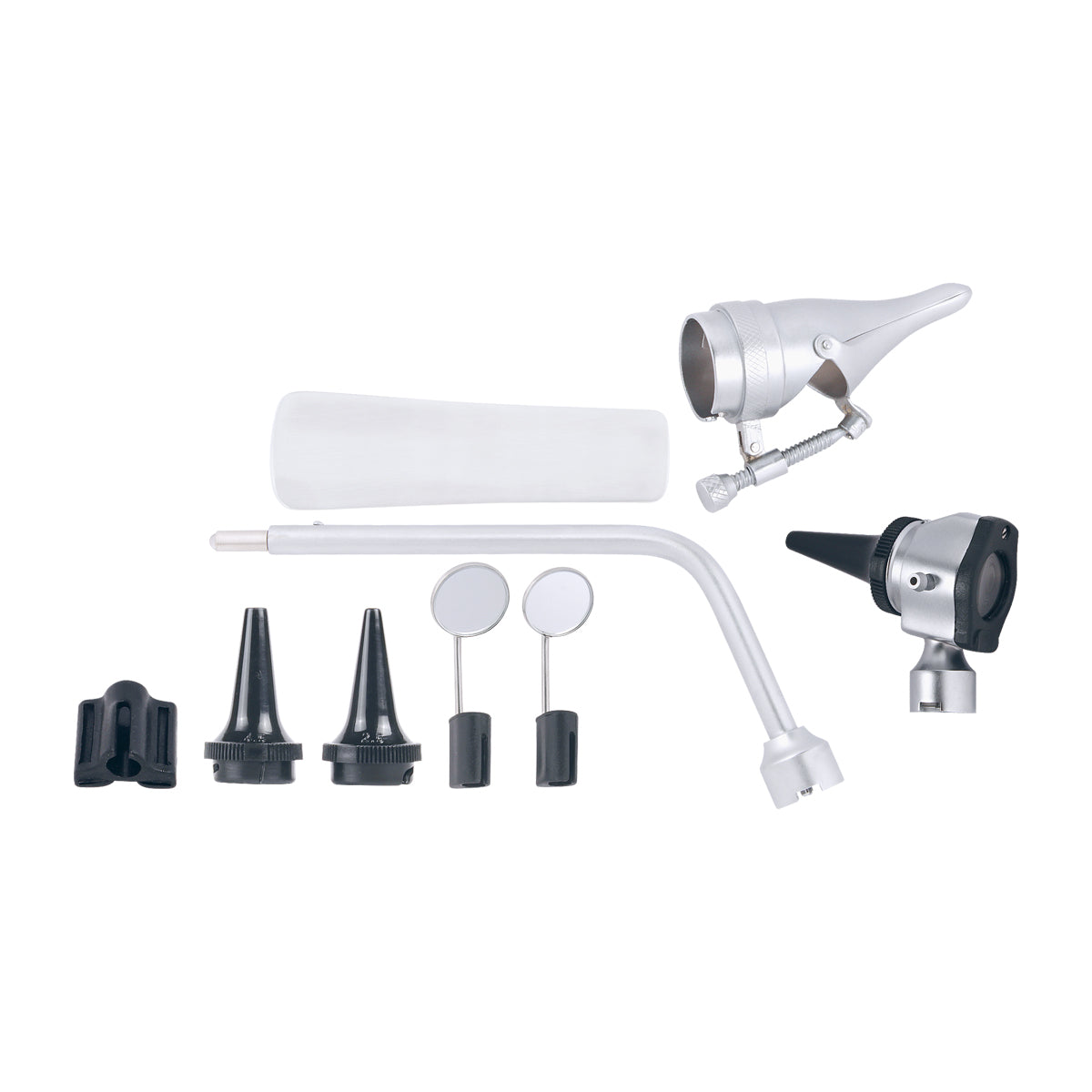 2 Aperture Diagnostic Otoscope & Ophthalmoscope Set with accessories