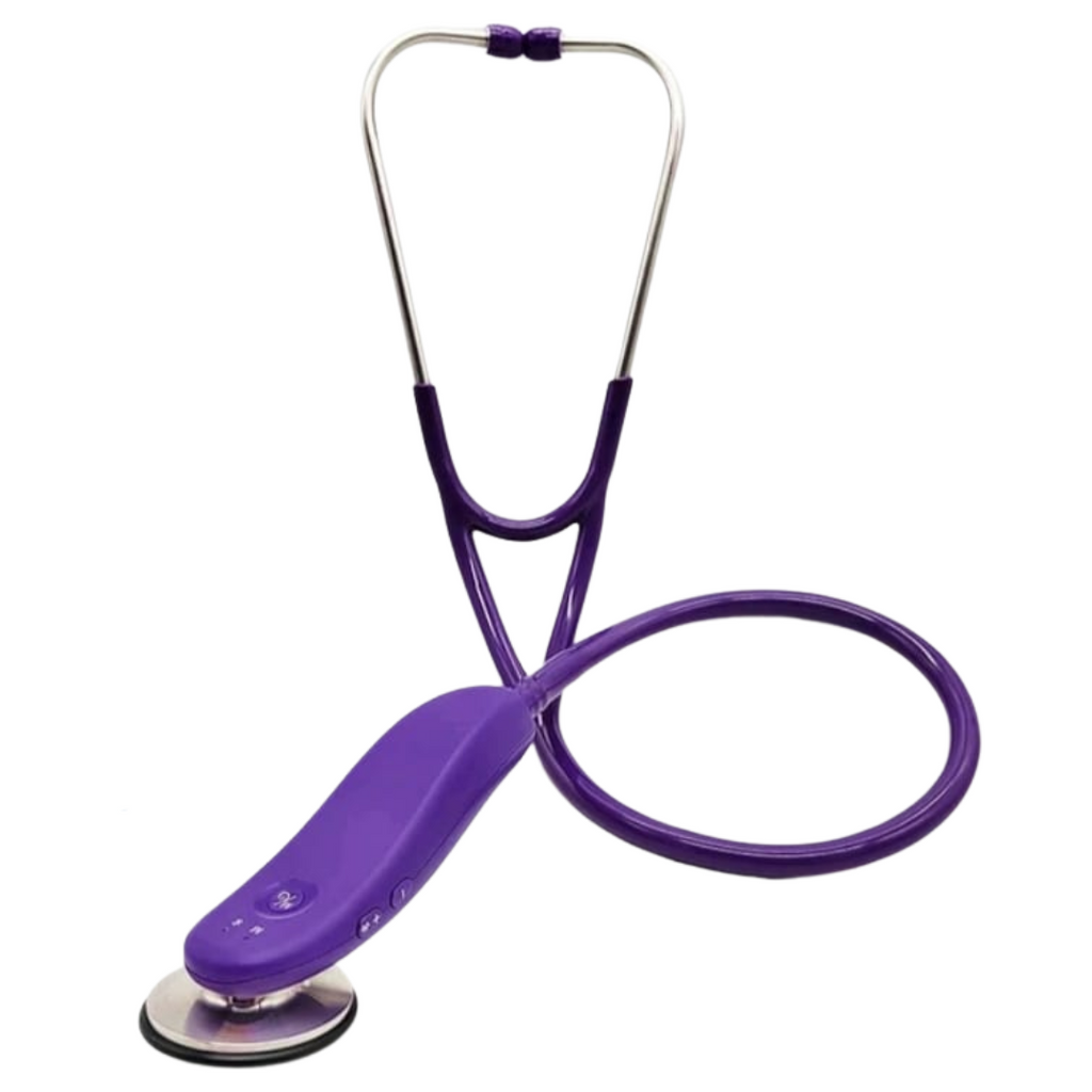 Digital Medical Bluetooth Electronic Stethoscope - Purple