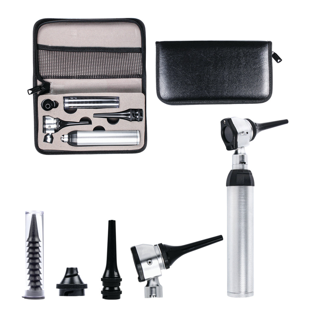 Full-featured 2.5V Veterinary Otoscope &amp; Ophthalmoscope Diagnostic Set